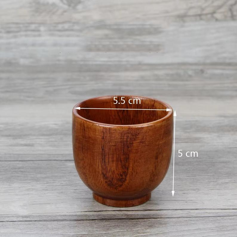 

Wooden Style Teacup Household Wooden Tea Cup Beer Mug Delicate Smooth Natural restaurant Solid Wood Tea Cup Decoration