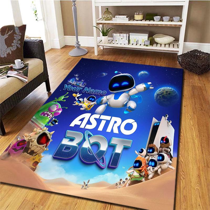 ASTRO BOT Custom Name Carpet Rug for Living Room Bedroom Home Sofa Decoration,Kids play Non-slip Floor Mat