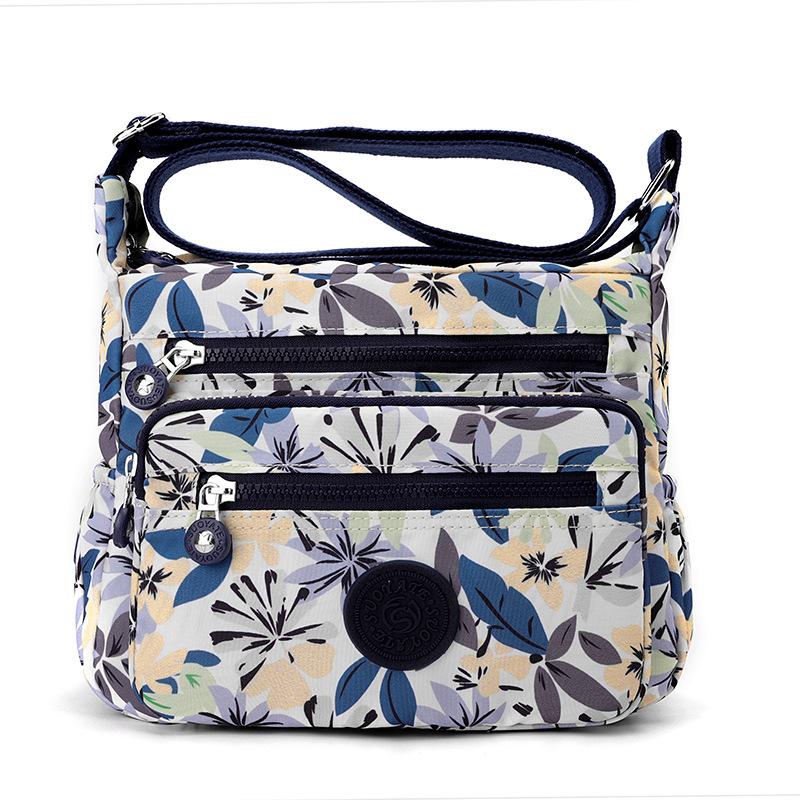 Casual and Lightweight Printed Nylon Medium Mother Bag Women's Bag, New Nylon Women's Shoulder Messenger Bag Cloth Bag Bag