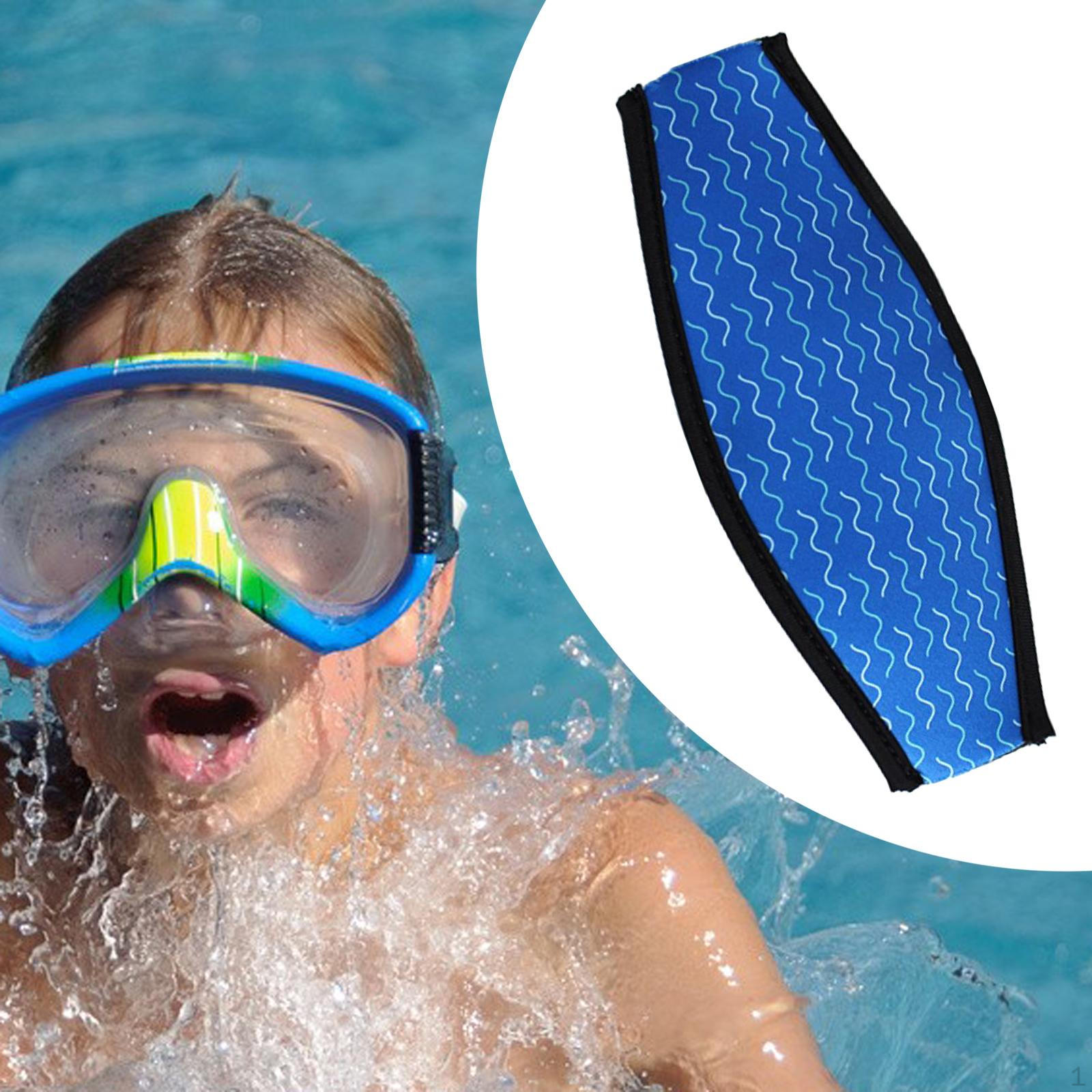 Aquatics Scuba Diving Adjustable Neoprene Mask Replacement Snorkeling Swimming Hair Band Snorkel Navy Wave