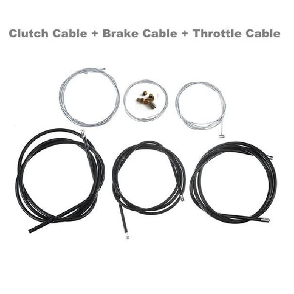 Универсальный комплект тросов для мотоцикла, 6 шт. Трос сцепления + Тормозной трос + Трос газа