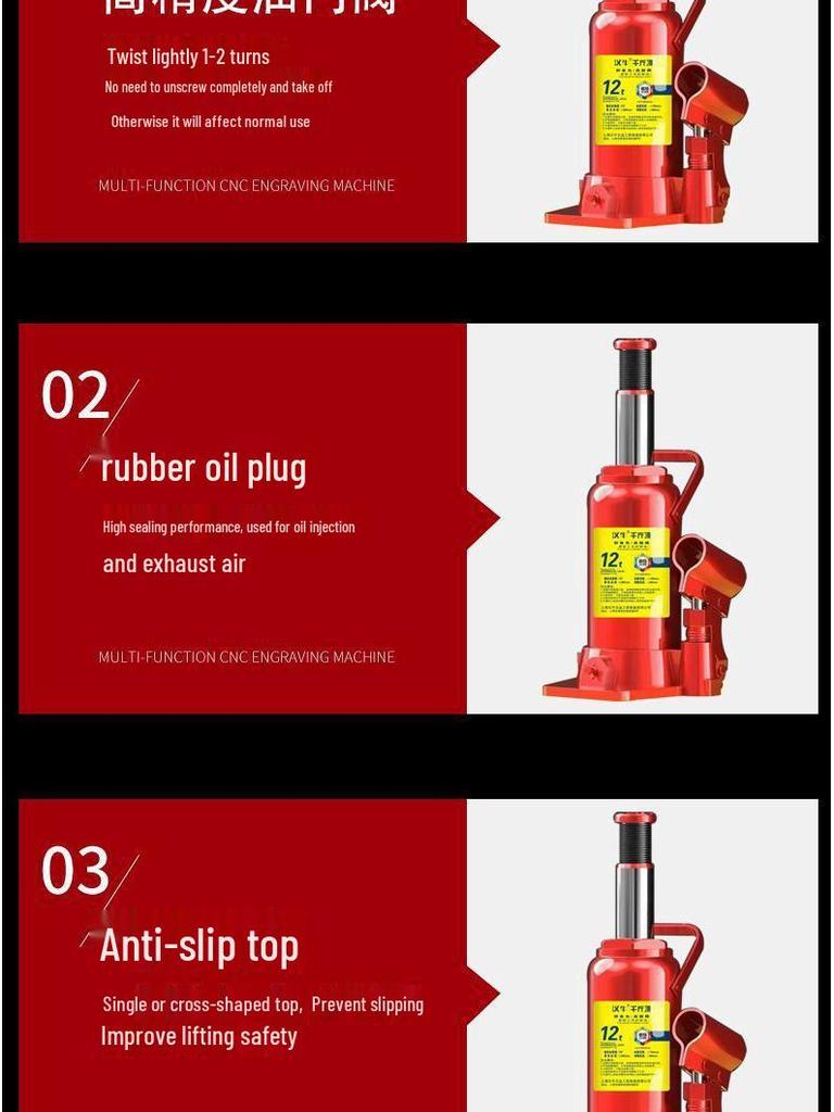 2-50 Ton Schwerlast-Hydraulikheber: Handbetrieben für LKW, PKW, Limousinen und Offroad-Reifenwechsel