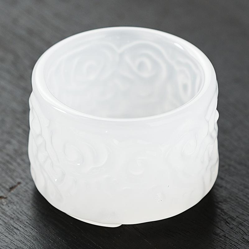 4-piece Set Glazed Jade Porcelain Master Cup Home Office Teacup Tea Cup Personal Cup Gift Box Gift Companion Gift