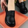 Small leather shoes women's 2025 summer new thick-soled non-slip muffin shoes soft-soled mother shoes retro lightweight round head single shoes