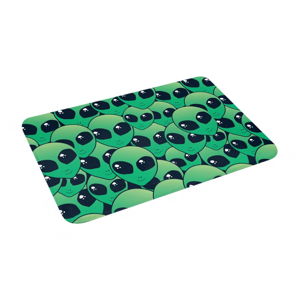 Green Alien Front Floor Door Entrance Mats Indoor  Bathroom Kitchen Doormat Toilet Carpet Rug