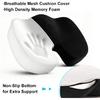 DITSONEO Memory Foam Seat Cushion for Office Chairs & Car Seat, Anti-Slip Ergonomic Chair Cushion for Pressure Relief, Back Support