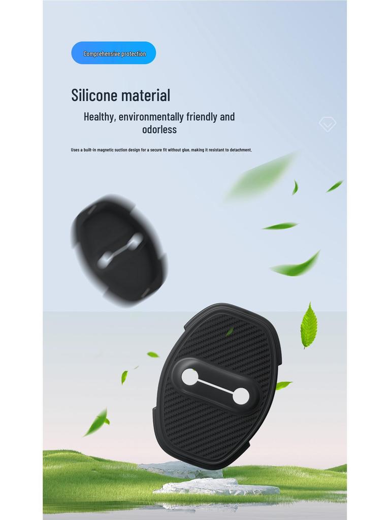 Silicone Magnetic Door Lock Cover for Xiaomi SU7/YU7 - Interior Decoration & Protection