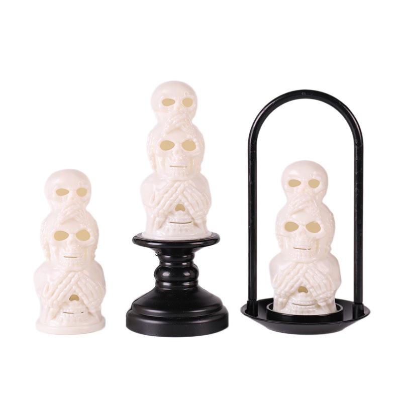 Halloween Skull Lamps - Creative Ambient Night Light Decoration Items for Party Setup