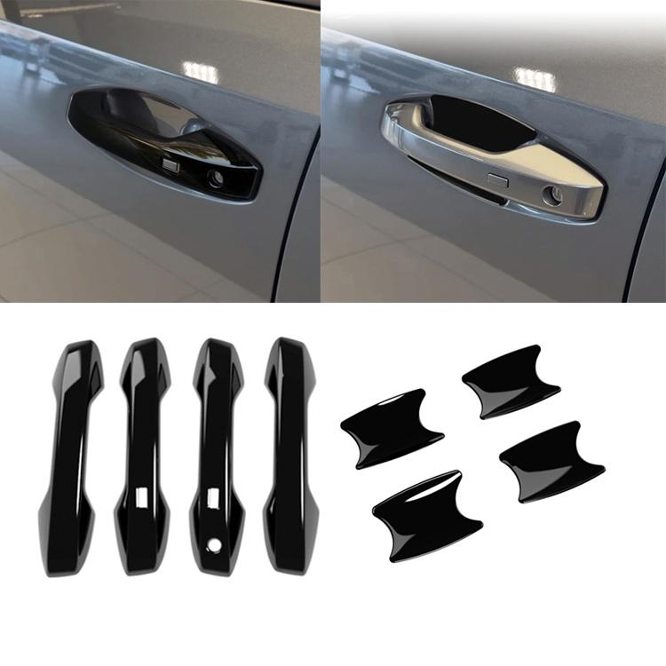 For Nissan Kicks 2025 2026 ABS Carbonfiber Exterior Side Door Handle Cover Door Bowl Cap Sticker Cover Trim External Accessories