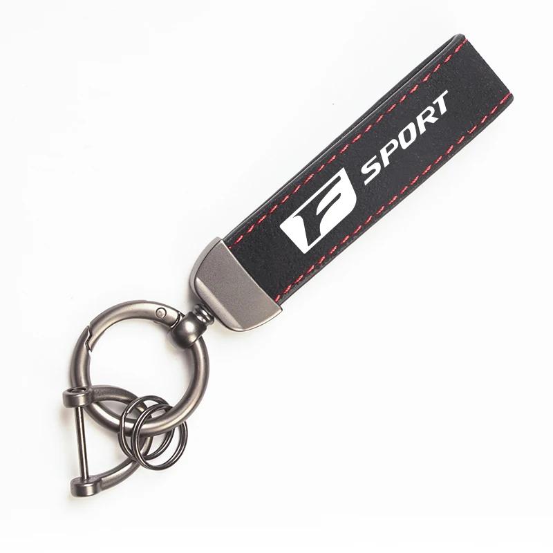 Luxury Men Women Suede/Metal Key Chain Fashion Keychain Key Ring Holder For Lexus LS LC RZ IS350 ES300 GS350 CT200h GX460 LX570