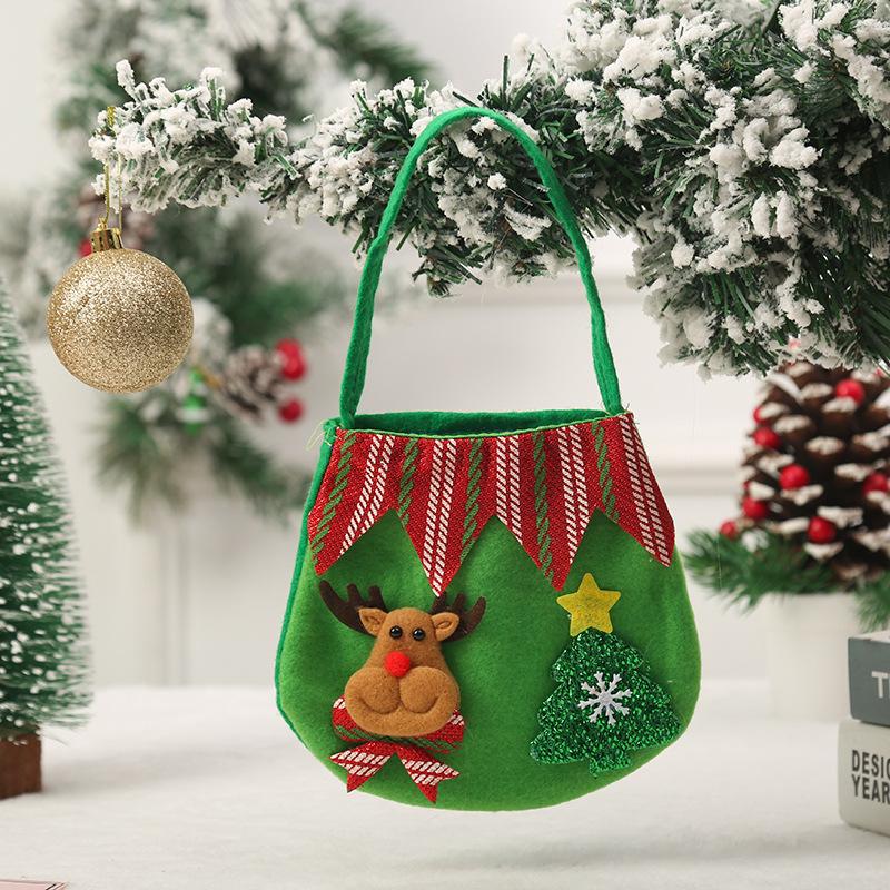 Christmas English Apple Bag Santa Claus Children's Gift Bag Candy Bag Christmas Gift Christmas Bag Bundle Handmade