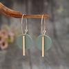 1 Pair Bohemian Minimalist Geometric Circle & Bar Shape Alloy Hoop Earrings, Fashion Multi-Color Alloy Earring Rings for Women, Gift