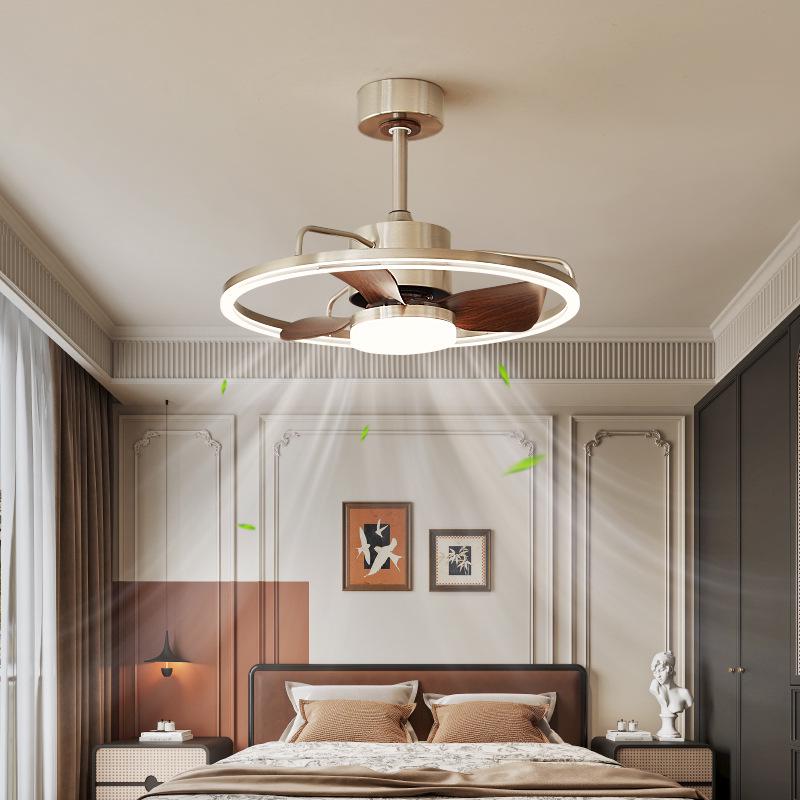 Retro Industrial-Style Ceiling Fan Light for Bedroom or Dining Room