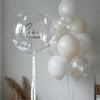 Bobo Balloon Set Includes Pleated Bubble Ribbon PVC 3D Butterfly Mini Bow for Birthday Parties, Weddings, Shower Decorations