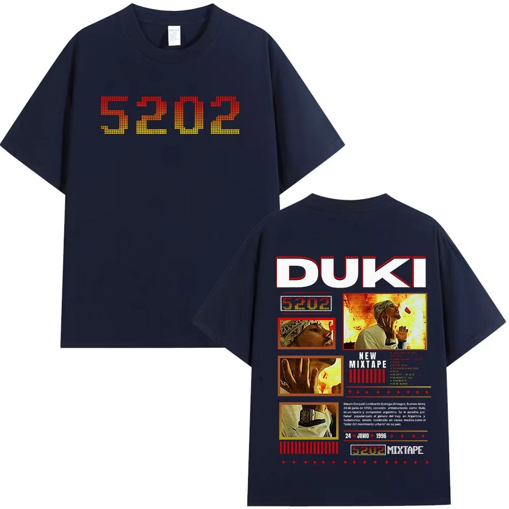 Rapper Duki 5202 MIXTAPE Merch Tshirt Mens Women Clothing Cotton Casual Vintage Tshirts Fashion Hip Hop Short Sleeve Tops