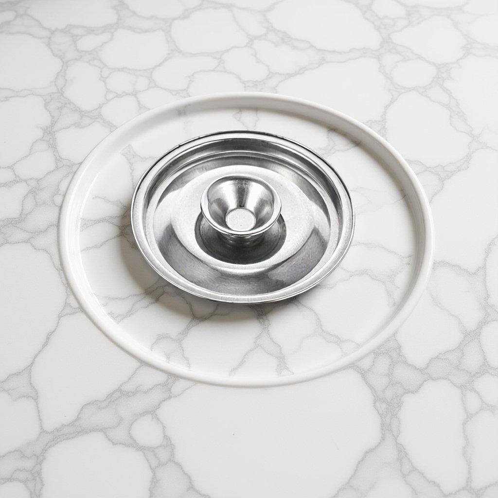 1Pcs Stainless Steel Oil Container Lid Seasoning Pot Cover Sturdy Leak Proof Kitchen Tool 10Cm Household Use Pot Lid