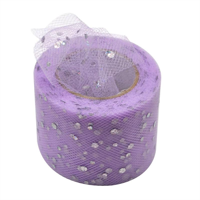 25Yards Baby Shower Glitter Sequin Tulle Roll Fabric Spool Tutu Party Birthday Gift Wedding Decoration Favors Event Supplies