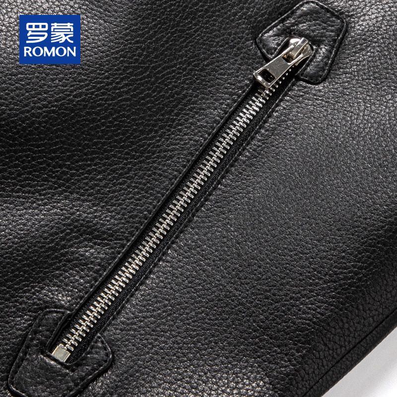ROMON Men's Genuine Sheepskin Leather Jacket