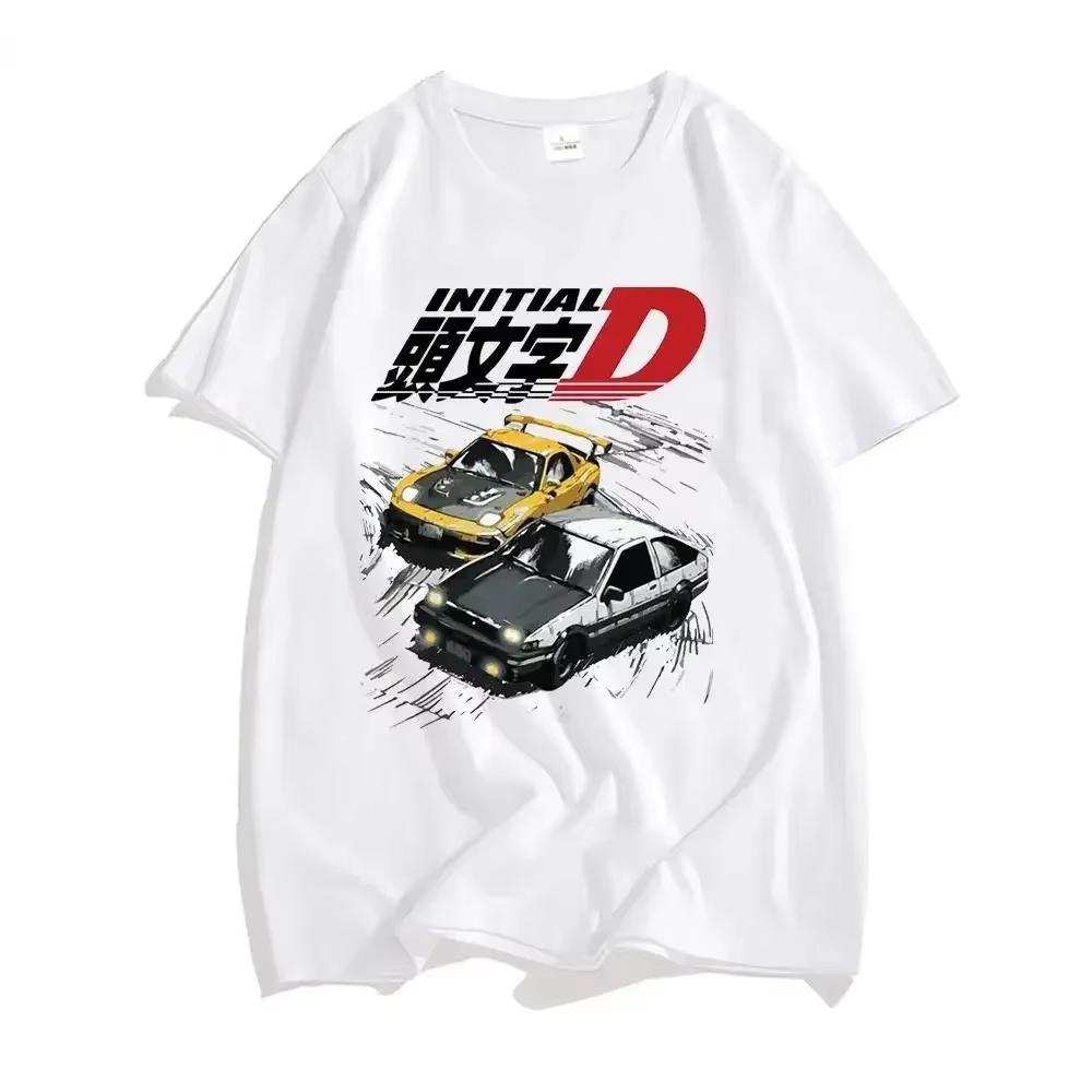 Initial D T Shirt Japanese Anime Graphic Funny Harajuku Unisexga T Shirt Fashion Casual Short Sleeve T Shirt Unisex Clothes