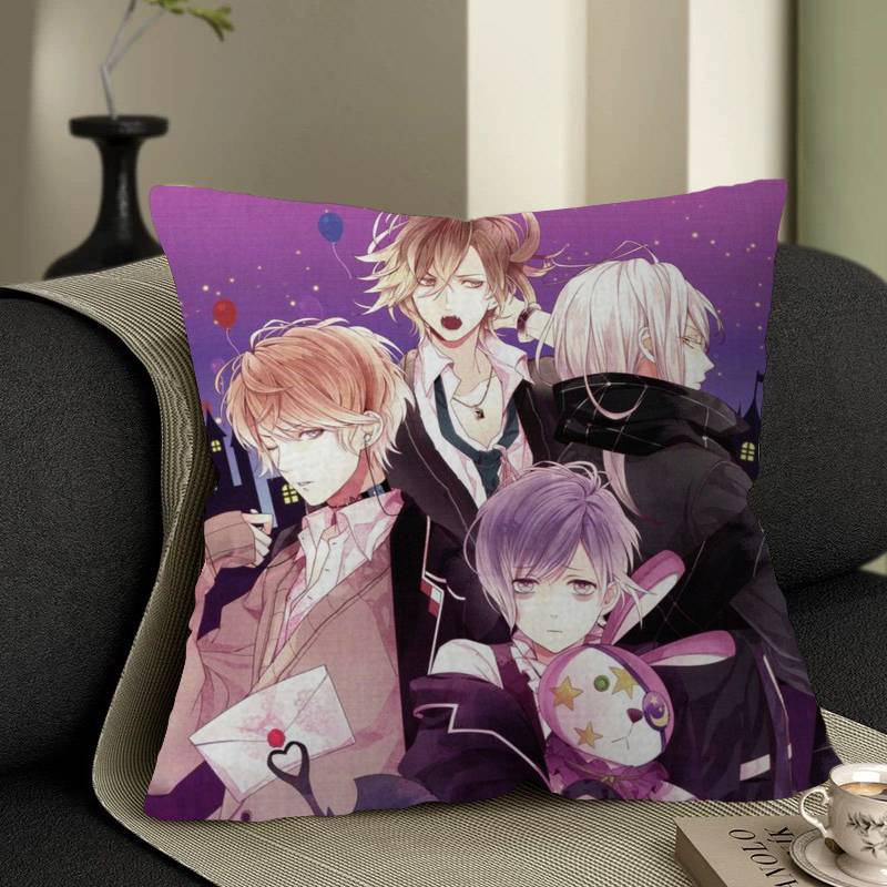 

D-Diabolik Lovers Pillowcase Toon Gift Cushion Cover Bedroom Home Sofa Chair Seat Decor Pillow Case 12x12Inch