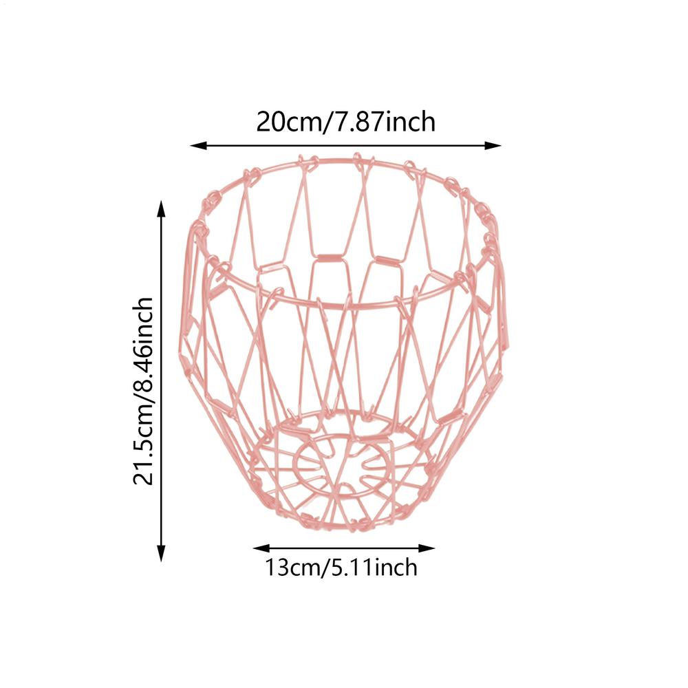 

Деформируемая фруктовая корзина Складная деформируемая проволочная корзина для сушки Овощная сервировочная сушилка кухонные аксессуары розового золота