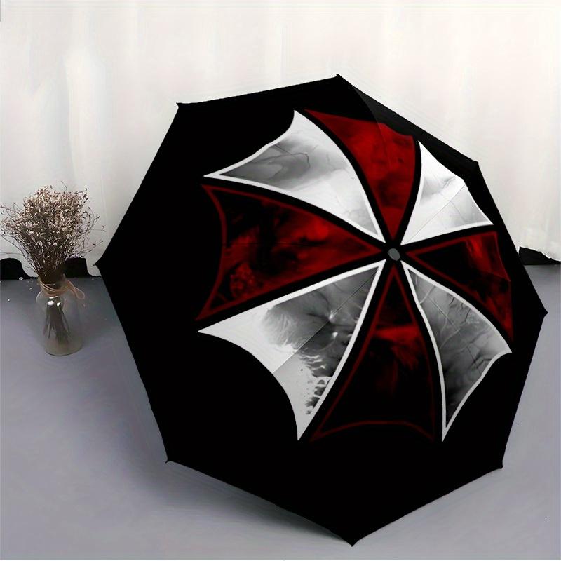 1pc Umbrella Corporation Automatic Open/close Folding Compact Umbrella, 8-Rib Sturdy Canopy, Lightweight Portable, Everyday Use, Gift, Outdoor Umbrell