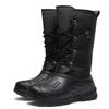 Men's Camouflage High-Top Winter Boots: Waterproof, Insulated, and Durable for Fishing and Snow.