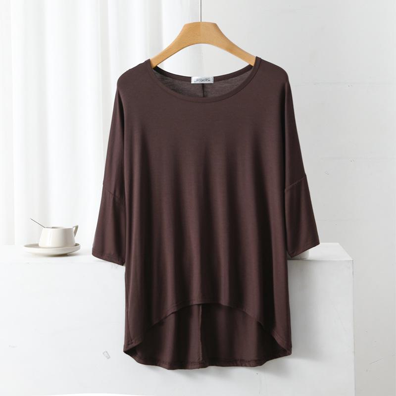 Women's Summer Modal Batwing Sleeve Top - Slimming, Loose, and Stylish.
