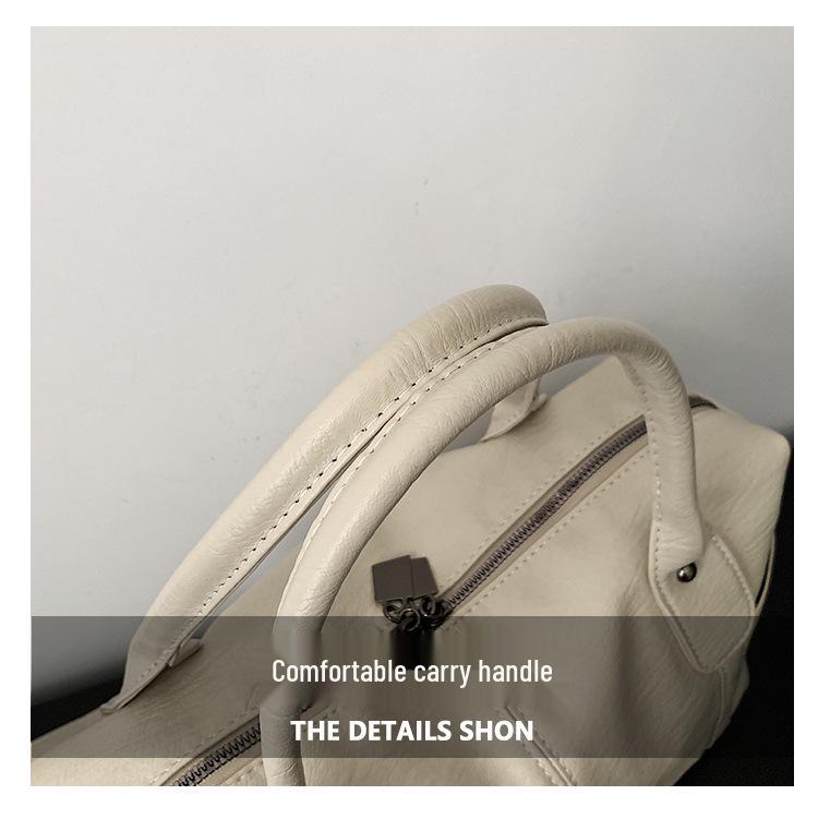Women's Retro Trendy Large Capacity Boston Bag - Versatile Casual Shoulder Crossbody & Handheld Bag