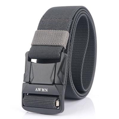 Men's Outdoor Tactics Nylon Waistband Outer Belt Metal Elastic Belt