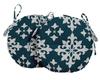 Vargottam Indoor Outdoor Round Bistro Chair Cushions Block Print 15-Inch Bistro Chair Pads Waterproof Seat Chair Cushion For Home