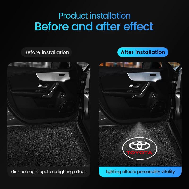 Toyota HD Auto Tür Willkommenslicht LED Projektor Lampe Zubehör Für Toyota Corolla Yaris Aygo Prius Camry Auris Avensis 4Runner