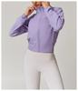 Damen Quick-Dry Stehkragen Yoga Jacke - Leicht, Winddicht, Langarm für Laufen & Outdoor Fitness.