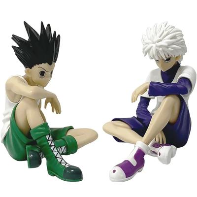 Anime Pg Hunter×hunter Gon Freecss Killua Zoldyck Statue Sitting Figure Pvc Model Collection Desktop Car Ornament Adult Toy