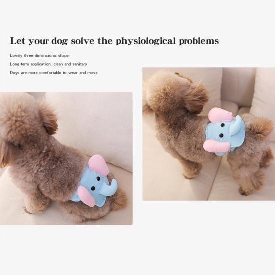 Dog Physiological Pants Cute Pattern Adjustable Safety Short Pants Pet Costumes Supplies for Daily Wear