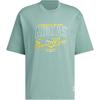 Round Neck Tee With Brand Logo Print Men Tops Aqua Grey JN9504