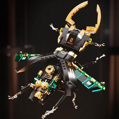 Animal Insect Stag Beetle Retro Mechanical Wind Reloaded Saw Spade Building Blocks Bricks Model Decoration Toys Childrens Day Gift for Boy Girl