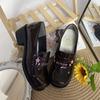 Lolita lolita uniform shoes new versatile Japanese campus style cute round head middle heel jk single shoes