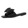 Mode Sommer Große Größen Ein-Riemen Unifarben Schleife Flache Sandalen Outdoor Strand Hausschuhe Elegante Damenschuhe 2026