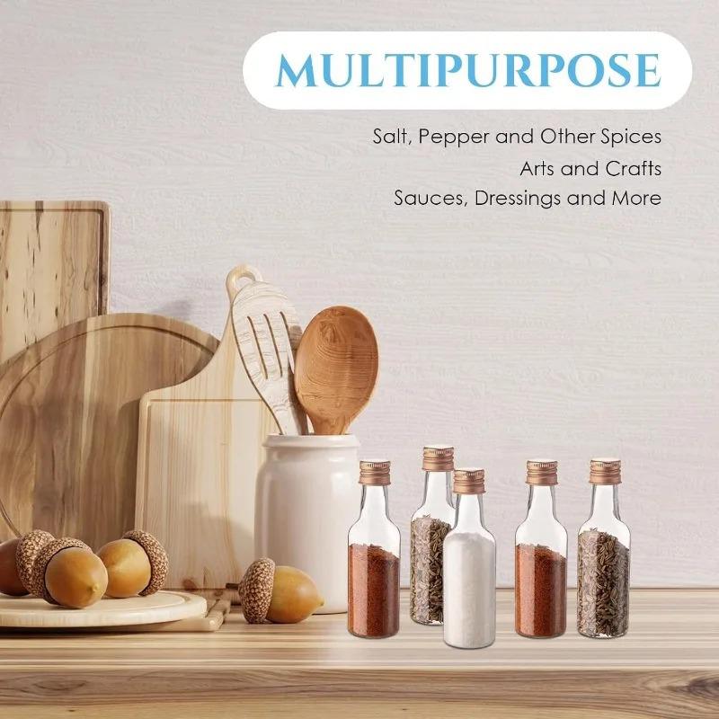 10/30/50/100Pcs Mini Plastic Wine Bottle Suit 1.7 Oz Portable Clear Juice Bottle Cereal Bottle Christmas Party Decorative Bottle