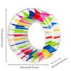 Easy To Inflate Inflatable Water Wheel | Clear Body with Colorful Stripes, Smooth PVC Surface,
