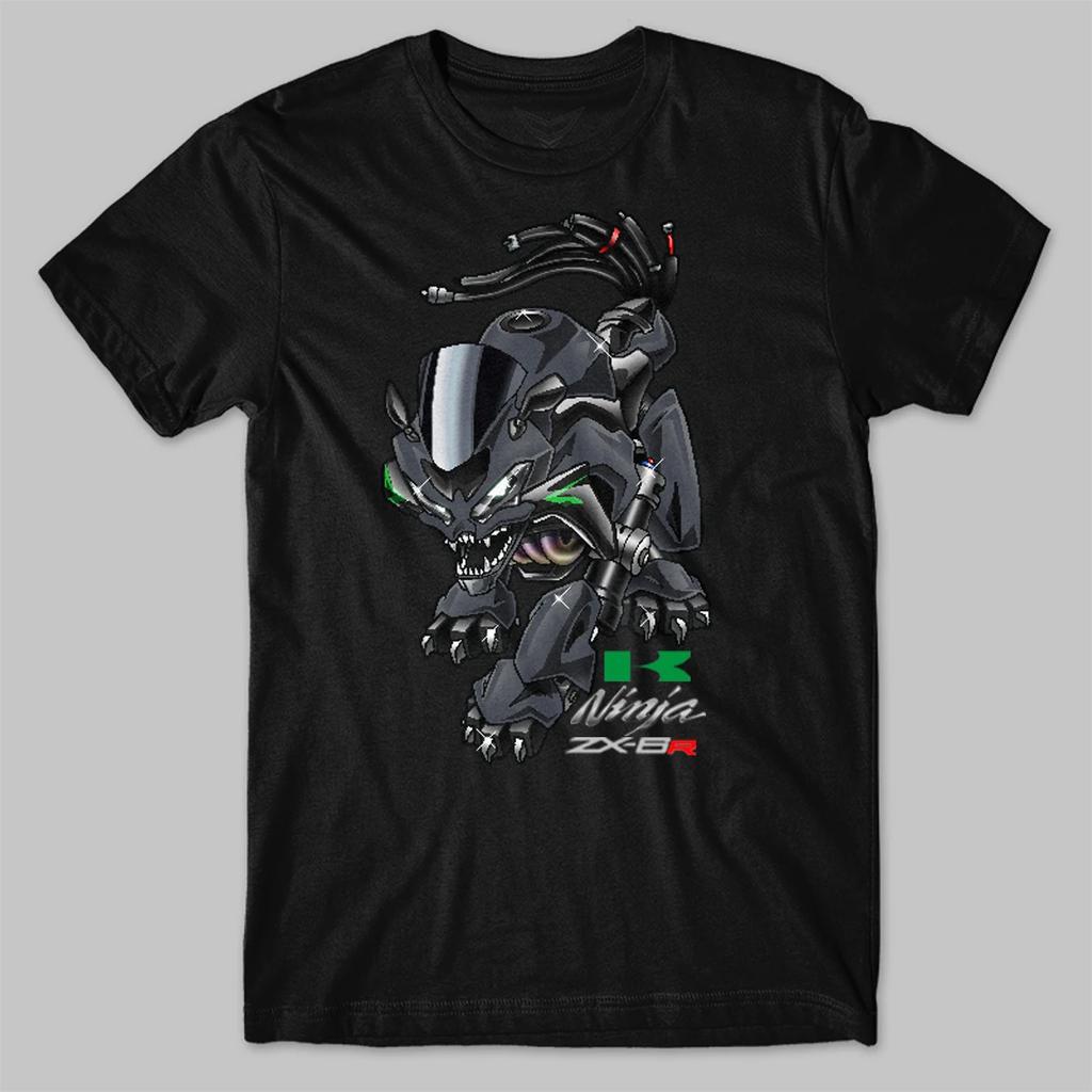 Classic Japanese Motorcycle Ninja ZX6R Wolf Inspiration TShirt 100 Cotton ONeck Short Sleeve Casual Mens Tshirt Size S3XL