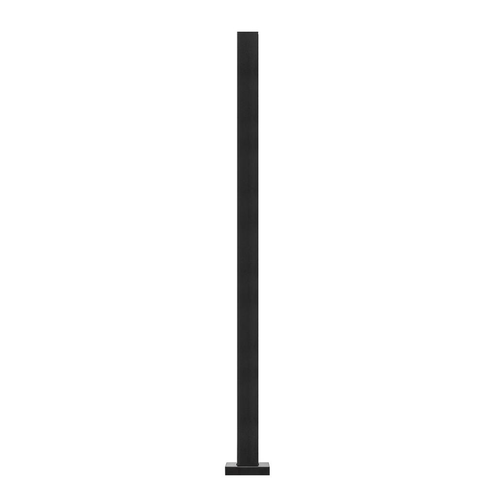 Glass Clamp 41.34" H Railing Bracket for 0.39 "-0.47 " Glass Black Black