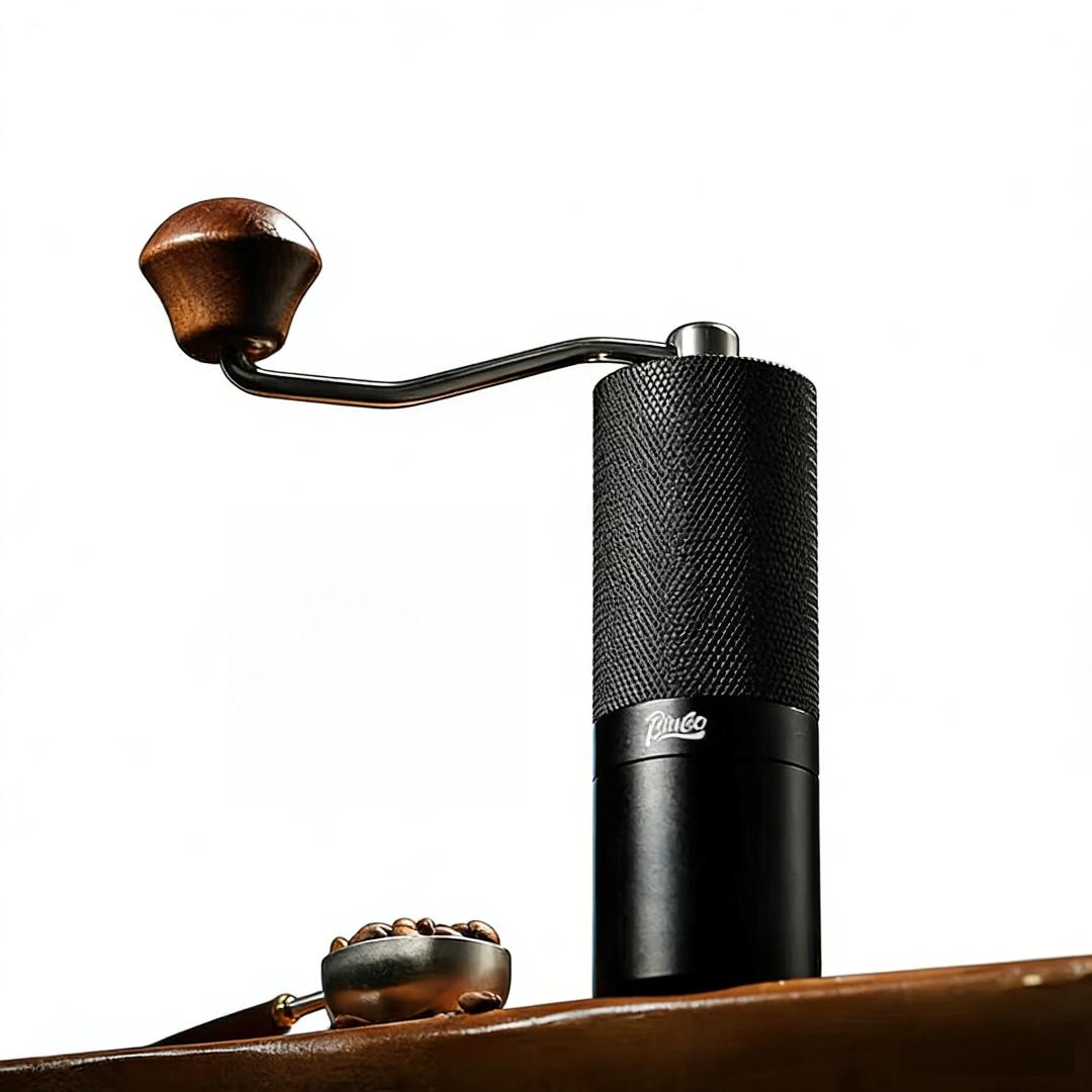 

Bincoo Hand-Cranked Coffee Grinder, CNC Steel Core Hexagonal, All-In Espresso Machine, Coffee Bean Grinding Machine, Black чорний