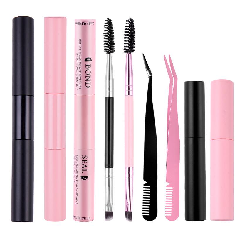 Segmented Single Cluster False Eyelashes with Double-Headed Glue: Long-Lasting, Quick-Drying, Non-Irritating for Eyelash Extension