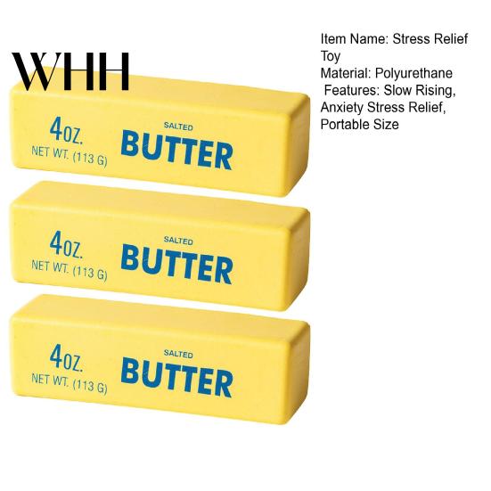 Butter Stick Toy Set 1/2/3Pcs Bar Squeeze Slow Rising Anxiety Stress Relief Small Fidget Portable Travel Sensory