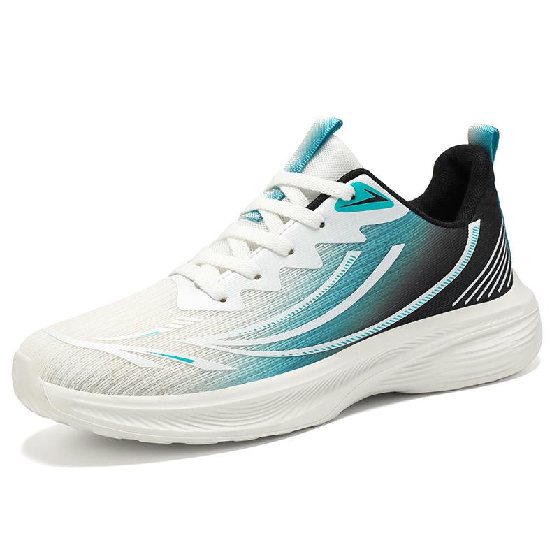 Men's shoes new polyurethane sports shoes summer fly-woven mesh running shoes breathable comfortable casual shoes simple single shoes