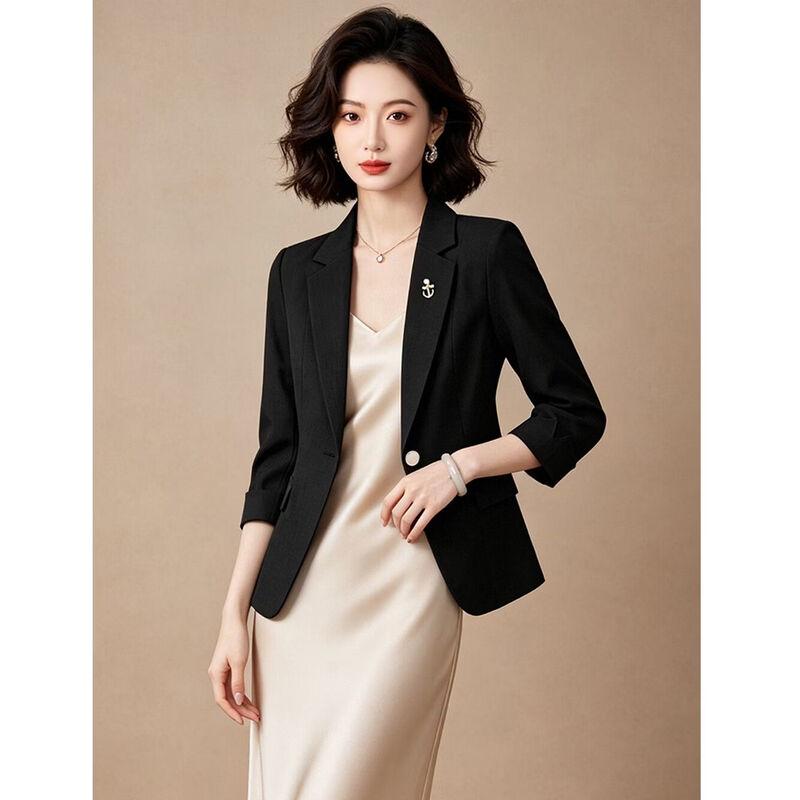EST+II Women's Slim-Fit Single-Button Business Blazer