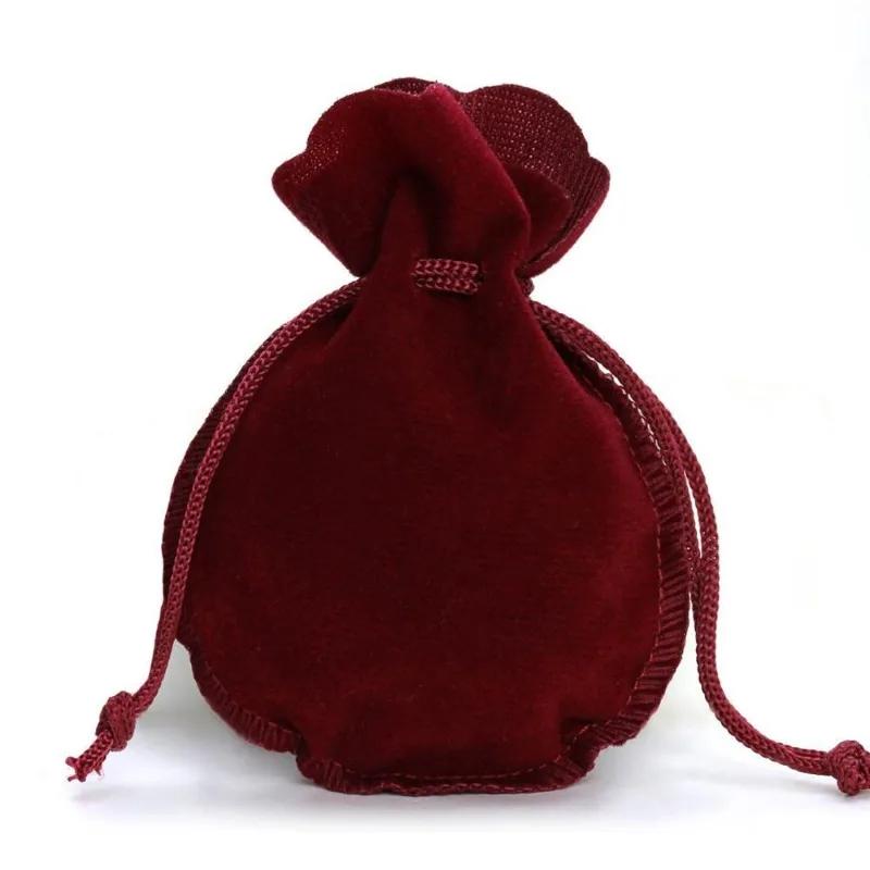 

10pcs/lot Drawstring Velvet Bag Drawstring Calabash Pouch Jewelry Packaging Bag Wedding/Christmas Favor Pouches Bags Green