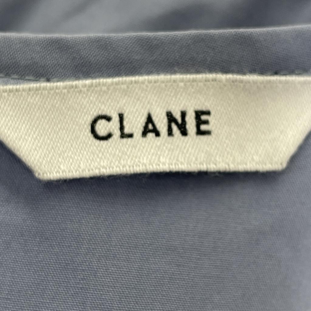 CLANE 12112-5062 Cotton Short Sleeve Wide Belt Maxi Dress Dress 1 blueUsed